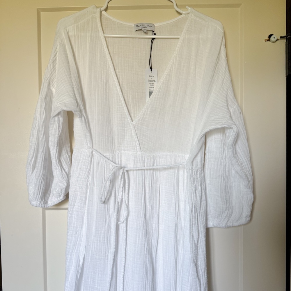 Michael Stars White Textured Top NEW WITH TAGS